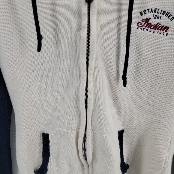 🏍️ Indian Motorcycle Hooded Zip Cardigan – Size S – Very Good Condition 🏍️ - Picture 7 of 13